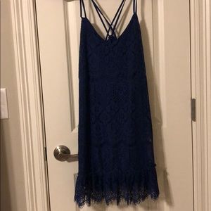 Blue lace dress